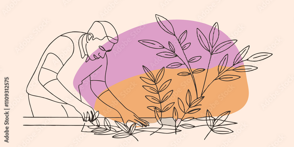 Leinwandbilder whimsical focus with sundappled light filtering through the leaves above a person leans forward thei