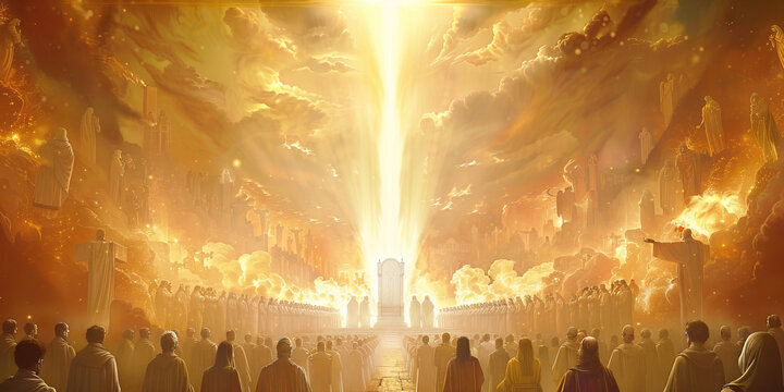 Great White Throne Judgment: The Final Judgment of All Souls - Picture a scene where the great white throne is set up, and all the dead are judged according to their deeds, leading to either eternal l
