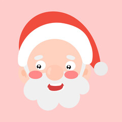 variant face expression santa claus head element stock design. merry christmas element design