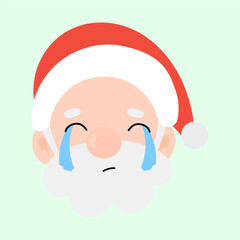 variant face expression santa claus head element stock design. merry christmas element design