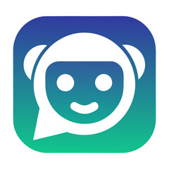 Chatbot logo icon vector 