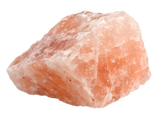 A big piece of pink Himalayan rock salt isolated with transparent or white background