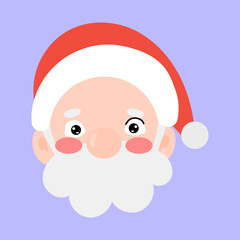 variant face expression santa claus head element stock design. merry christmas element design