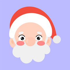 variant face expression santa claus head element stock design. merry christmas element design