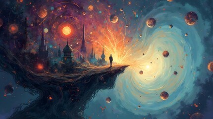 Illustration that represents the intricate and enigmatic world of a schizophrenia patient's minds, indicating their diverse experiences, difficulties and thoughts.