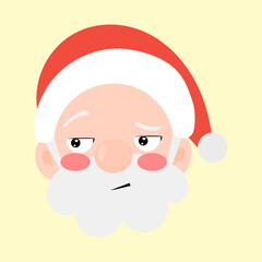 variant face expression santa claus head element stock design. merry christmas element design