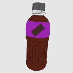 Chocolate milk in bottle