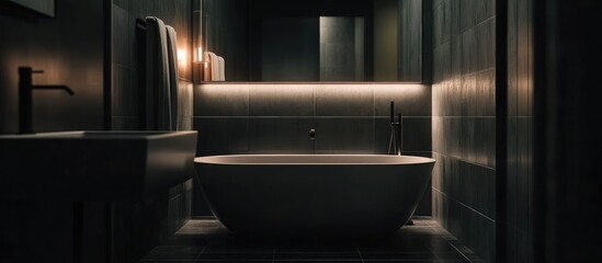 Contemporary bathroom design featuring sleek fixtures and minimalist decor perfect for home improvement inspiration