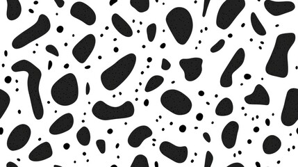 Fototapeta premium Seamless pattern of abstract shapes on white background with ample copy space for text