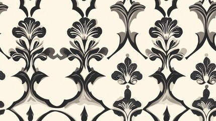 Seamless geometric pattern featuring classic shapes and textures ideal for textile design and wallpaper