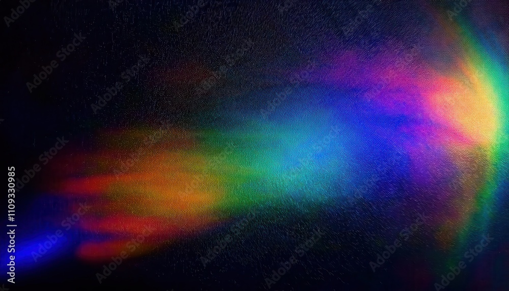 Wall mural radiant spectrum of vibrant colors. dynamic burst of rainbow light on a richly textured dark canvas,