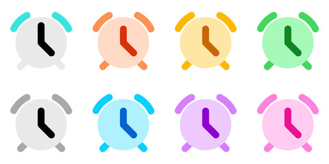 Editable vector alarm clock icon. Part of a big icon set family. Perfect for web and app interfaces, presentations, infographics, etc