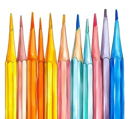 pencils isolated on white background