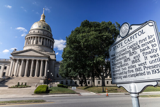 West Virginia state capitol building in Charleston, West Virginia.