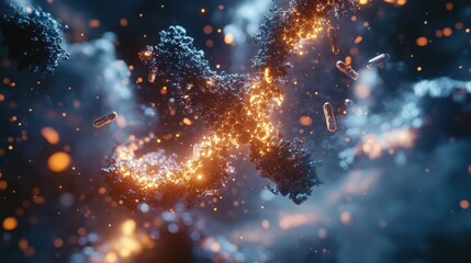 Viral Particle Disintegration in Microscopic View