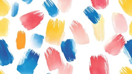 Colorful seamless pattern of watercolor brush strokes creating an abstract illustration ideal for wallpapers and backgrounds