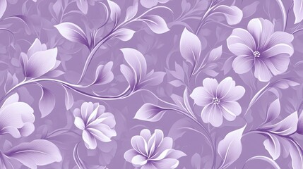 Lilac seamless pattern featuring delicate floral designs perfect for fabric prints and home decor