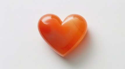 Obraz premium Symbolic heart-shaped organ donation card on white background, clean and simple design with subtle glow representing hope and life-saving potential. 