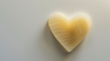 Obraz premium Symbolic heart-shaped organ donation card on white background, clean and simple design with subtle glow representing hope and life-saving potential. 