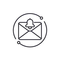 Obraz premium email notification line icon on white