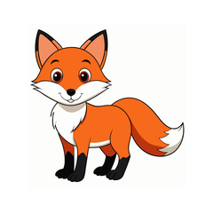 Animal fox cartoon vector illustration