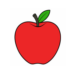 Fototapeta premium Apple fruit vector cartoon illustration 
