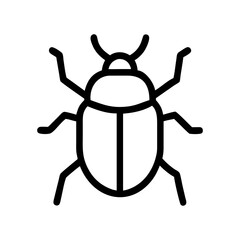 Insects flower beetle silhouette vector illustration