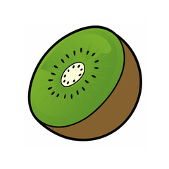 Kiwi fruit vector cartoon illustration 