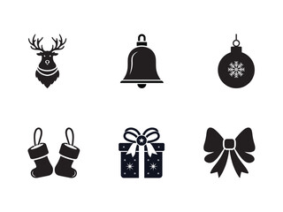 Set of Christmas minimalist elements