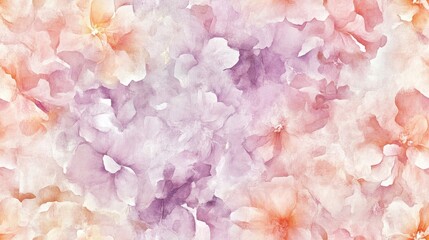 Seamless watercolor floral pattern in soft pastels ideal for greeting cards and special occasions Valentine s Day Mother s Day weddings birthdays card design floral art