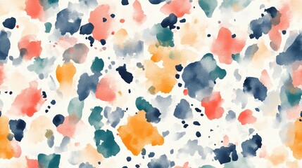 Seamless abstract watercolor pattern featuring chaotic colorful textures ideal for creative design projects