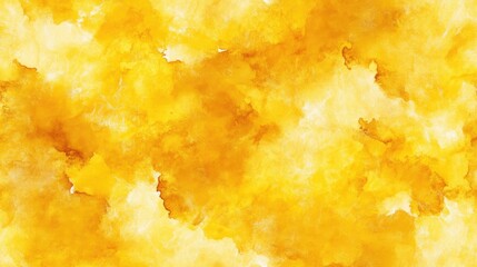 Seamless watercolor batik pattern featuring tie dye in vibrant yellow with crumpled texture perfect for textile design and home decor