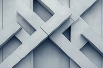 Obraz premium A stunning geometric design featuring intersecting concrete planes with a sleek, modern aesthetic. Perfect for showcasing architecture, minimalism, and contemporary spaces.