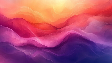 Obraz premium Abstract Landscape of Purple Pink and Orange Hues