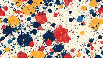 Vibrant grunge splatter paint seamless pattern perfect for creative backgrounds and textile design
