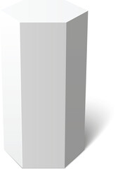 3d white podium Cube column base