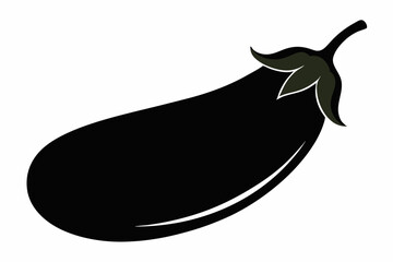 eggplant vector silhouette illustration,Black eggplant silhouette on white background. Eggplant icon sign vector illustration design,Eggplant Silhouette Vector Illustration.