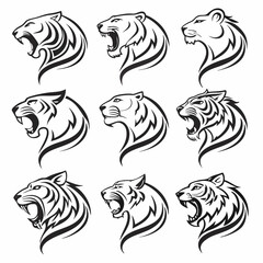 Black and White Fish, Set of Black and White Fishes, Set of Black and White Fish Illustrations, Fish Silhouettes in Black and White, Fish Collection, Minimalist Fish Art, Fish Icon Set.