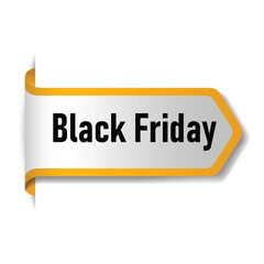 Black friday sale ribbon. Black friday sale vector design