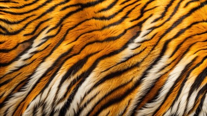 Fototapeta premium Close up shot of tiger print pattern with detailed texture, tiger, animal print, close up, pattern, texture, wildlife, nature