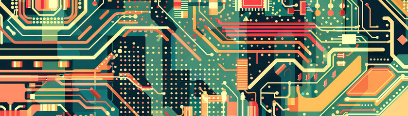 Obraz premium Computer chips are the intricate mosaics of modern technology: Visualize a close-up of a computer chip, with its intricate patterns of circuits and connections, symbolizing the complexity
