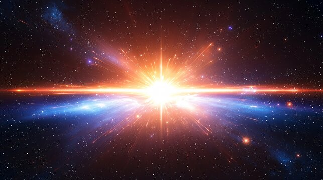 Explosive cosmic background featuring vibrant supernovas in deep space