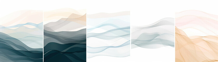 Obraz premium Minimal abstract backgrounds are the blank canvas awaiting interpretation: Depict a blank canvas with subtle textures and gradients, symbolizing the potential for interpretation and imagination