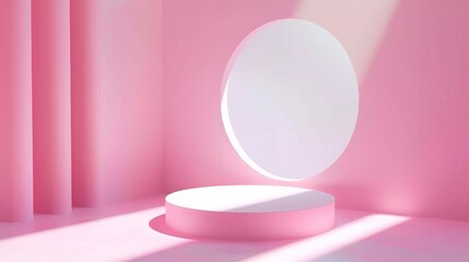 Pink and Light and Shadow Effect Background