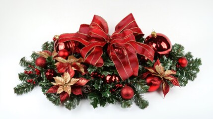 Festive Holiday Cheer: Christmas & New Year Backgrounds with Red Ribbons and Gifts