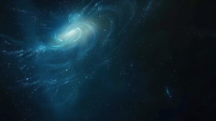 Space background with spiral galaxy