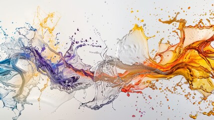Naklejka premium Hyper realistic abstract representation of motion, vibrant colors, and translucent elements in art