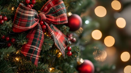 Obraz premium Festive Christmas Trees, Gifts, and Decorations - Cozy Holiday Scenes and Seasonal Decor Collection