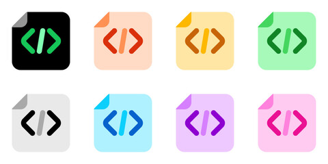 Editable vector html css file icon. Part of a big icon set family. Perfect for web and app interfaces, presentations, infographics, etc