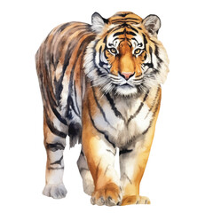 Obraz premium watercolor Tiger isolated white background